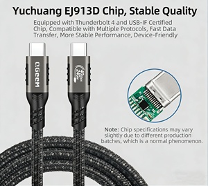 Câble USB-C QGeeM 240W 5A 40/20/10Gbps USB4.0 Type-C, câble <span class=keywords><strong>de</strong></span> charge rapide, câble vidéo HD 8K 60HZ pour MacBook <span class=keywords><strong>Pro</strong></span>/Air <span class=keywords><strong>iPad</strong></span> <span class=keywords><strong>Pro</strong></span> - Product Image 6