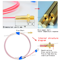 Songdao M3/M4NTC Copper Thermistor Temperature Sensor IP68 Waterproof & Oil Proof 4mm Probe OEM/ODM 10K 50K 100K 1 Year Warranty