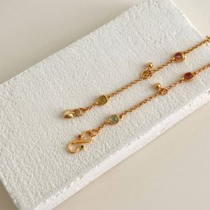 Dylam Dainty Design Jewelry 18K Gold Plated 925 Sterling Silver Colorful 5A Zirconia <b>Beads</b> <b>Bracelets</b> for Women - Product Image 5