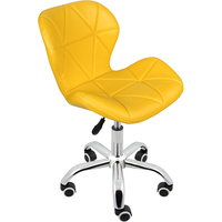 Chaise de bar rembourrée capitonnée avec roulettes, en similicuir imperméable, réglable en hauteur hydrauliquement, pivotante, pour salon et usage commercial