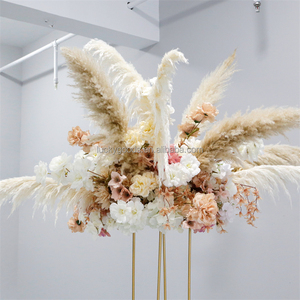 LFB2259 Boule de fleurs de roses de la <span class=keywords><strong>pampa</strong></span> naturelle artificielle d'automne pour décoration d'événement de mariage personnalisée - Product Image 1