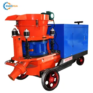 wet type spray concrete mortar shotcrete gunning throwing portable cement shotcreting plastering machines for mine