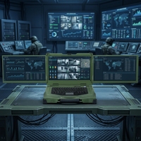 Ordinateur portable industriel à écran tactile de 15,6 pouces, processeur Intel Octa Core, triple système d'exploitation pour les applications professionnelles et les applications sur le terrain en extérieur