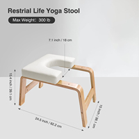 Chaise d'inversion pour yoga, banc d'exercice manuel en bois blanc, équipement de fitness pour l'entraînement et le soutien sportif