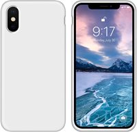 Étui de téléphone pour iPhone 10 Pro Max, imperméable, antichoc, couleur unie, simple, en silicone liquide, ultra fin, coque souple