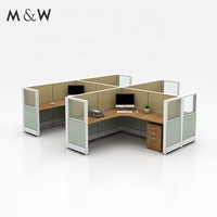 Station de travail pour 2 personnes, bureau d'usine, Design de bureau, avec Partition