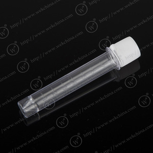 Tube à essai gradué en plastique de 10 ml avec bouchon à vis pour usage en laboratoire - Product Image 2