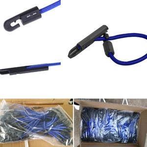Attaches élastiques écologiques à livraison rapide pour la fixation des bâches d'échafaudage, attaches en fil de latex bleu élastique pour la tension et la fixation. - Product Image 5