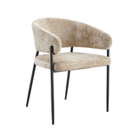 Chaises de cuisine en velours Chaise de salle à manger en métal Nouveau design Appartements solides Utilisation Mobilier de maison Moderne