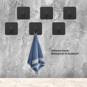 Ganchos Magnéticos para <span class=keywords><strong>Cocina</strong></span>, Ganchos Adhesivos de Pared de Doble Cara, Color Negro - Product Image 4