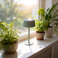 Lampe de table LED solaire dimmable étanche IP54, portable, blanc chaud, pour extérieur et intérieur, veilleuse de bureau