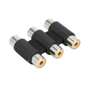 Connettore RCA Lotus Femmina-Femmina di Alta Qualità, Adattatore Tre Ingressi AV Femmina per Audio e Video - Product Image 1