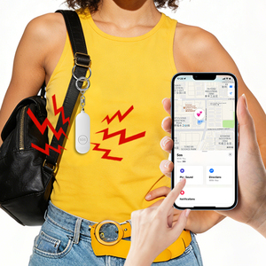 Alarme personnelle portable rechargeable pour la défense personnelle, la sécurité et les situations d'urgence, pour les personnes âgées/les femmes, compatible avec iOS et Android - Product Image 4