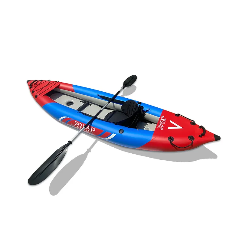 Solar Marine One Person PVC Kayak gommone Challenger canoa da pesca con pagaia barca da surf professionale all'aperto