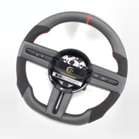 Volant en fibre de carbone mat, excellent pour Mustang S197 2005-2009, avec fonction chauffante/LED, pour toit rond et fond plat