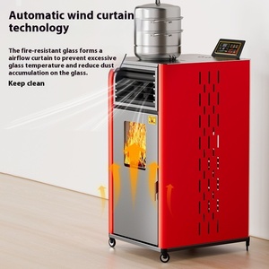 Moderna Stufa a Pellet di Biomassa Intelligente e Automatica in Acciaio, Camino Senza Fumo per Cucina Domestica e Riscaldamento di Hotel/Ville - Product Image 2