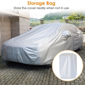 Housse de voiture complète 189x69x47 pouces 170T, universelle, pour extérieur, toutes saisons, protection UV, pour berlines 185 pouces D0100XTDMGA, protection UV toutes saisons - Product Image 1