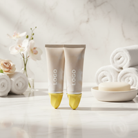 Tube Plastik 50ml 80ml dengan Lubang Berbentuk Bunga untuk Kemasan Kosmetik, Tube Kosmetik untuk Krim Wajah dan Pembersih Wajah, Tube Kosmetik dengan Logo Kustom