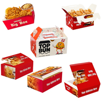 Caja de Cartón Personalizada para Pollo Frito, Envase de Grado Alimenticio para Llevar, Caja de Papel para Hot Dogs Coreanos, Hamburguesas Francesas y Comida Rápida