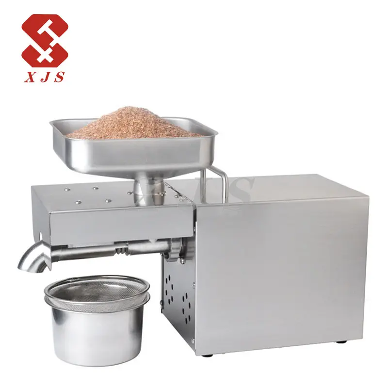 Mini presse à huile professionnelle à froid ou à chaud entièrement automatique de graines de basilic/graines de tournesol/machine de noix de coco l/palme/olive/soja