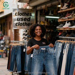 ราคาสุดคุ้มกับกางเกงยีนส์มือสองสำหรับผู้หญิงรุ่น Gracer A06 สำหรับฤดูร้อน - ขายส่งแบบคละสไตล์ มิน. คำสั่งซื้อ 45 กิโลกรัม - Product Image 1