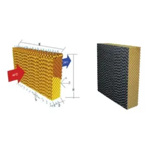 Evaporative cooling pad paper cooling fan for greenhouse cooling system for tropical area