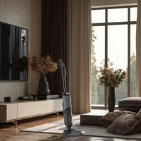 Aspirateur sans fil domestique rechargeable de longue durée autonettoyant à aspiration puissante de 30 minutes
