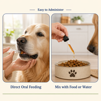 Suplemento para Cadera y Articulaciones de Perros, Glucosamina, Condroitina, MSM, Gotas Líquidas de Absorción Rápida, Jeringa Fácil de Usar para Perros Mayores, OEM