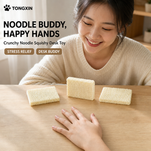 ของเล่นบีบยืดหยุ่นรูปเส้นก๋วยเตี๋ยว TONGXIN บริการ OEM ODM รับผลิตแบรนด์ส่วนตัว ลูกบาศก์บีบยืดหยุ่น MOQ ต่ำ ชุดขายส่งจำนวนมาก จัดจำหน่ายโดยตรงจากโรงงาน - Product Image 4