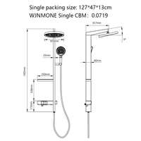 Ensemble de robinetterie thermostatique murale haut de gamme, robinets de salle de bain encastrés, système de douche à valve céramique, ensemble de robinets de douche pour baignoire