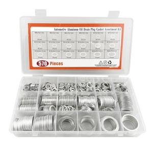 Kit d'assortiment de joints de bouchon de vidange d'huile en aluminium pour automobile, 570 pièces, 18 tailles, pour la réparation du moteur - Product Image 1