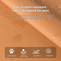 Tissu en cuir artificiel PVC KEMERLIN anti-griffures de chat, imperméable, résistant aux taches, épaisseur 1,3 mm, pour sièges de voiture et meubles de salon