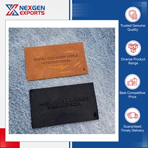 Wholesale Self-Adhesive Customizable Eco-Friendly Thermal Rectangle PU Leather <b>Tags</b> for <b>Bags</b> Garments Clothing Shoes High - Product Image 3