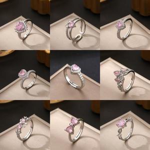 Bague en <span class=keywords><strong>cuivre</strong></span> réglable et colorée, ornée de zircon complet, en forme de papillon, de cœur et de <span class=keywords><strong>couronne</strong></span>, pour femme, idéale pour les mariages et les fêtes, vente en gros à Yiwu - Product Image 4