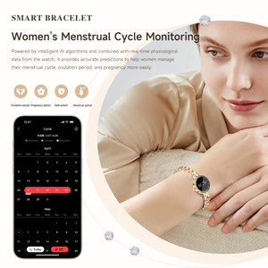 Pulsera Inteligente de Lujo para Mujer L6 con Bisel Tipo Diamante y Correa de Metal, Monitor de Actividad Física, Frecuencia Cardíaca y Oxígeno en Sangre - Product Image 6