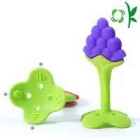 OKSILICONE Weiches Silikon Niedlicher Baby Beißring Für Säugling Großhandel Silikon Fruchtform Beißring 3D Babys pielzeug