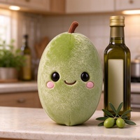 Peluche Olive Personnalisée Mignonne et Douce, Jouet en Peluche Fruité, Vente en Gros OEM ODM, Fabricant de Logos Personnalisés, Cadeaux pour Enfants et Promotionnels