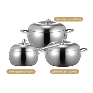 304 Aço Inoxidável <span class=keywords><strong>6</strong></span>-Piece Grande Cozinha Panelas Set Alças Destacáveis Custom Home <span class=keywords><strong>Glass</strong></span> Kitchen Wares - Product Image 5