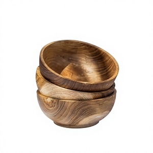 Bol à salade artisanal en bois naturel, écologique, non toxique, design classique, pour la maison, les restaurants, les hôtels, les mariages, les dîners, la cuisine - Product Image 2
