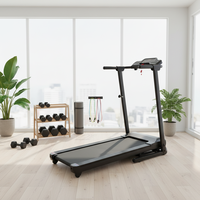 Caminadora Plegable Comercial para el Hogar con Banda de Correr Amplia, Motor Eléctrico, Capacidad de 120 kg, Pantalla LED para Fitness y Ejercicio