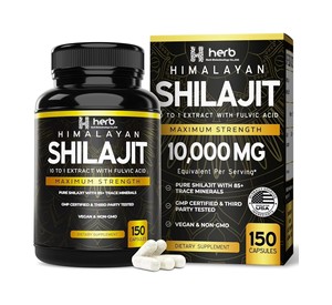 Capsules de Shilajit pur de l'Himalaya, marque privée OEM, acide fulvique, minéraux essentiels, efficaces contre la fatigue. - Product Image 1
