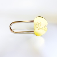 Cadenas d'amour en forme de double cœur, vente en gros personnalisée, design unique pour une sécurité personnalisée