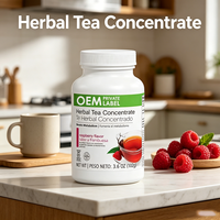 Concentrado de Té de Hierbas OEM Sabor Frambuesa Peso Neto 102g 3.6oz Suplemento Dietético para Adultos No Apto para Mujeres Embarazadas