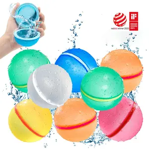 SOPPYCID Water Balloon Silicone Self Sealing Refillable Reusable Water Balloons Quick Fill Magnetic Reusable Water Balloons