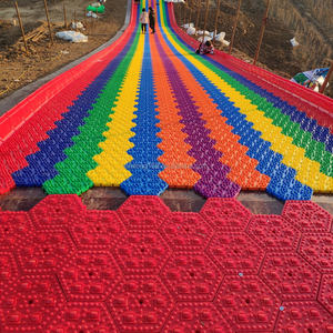 שלג שקופית יבש מצנרת שלג ורוד קשת כריש צבע שלג יבש מגלשות על גבעה עבור פארק שעשועים לילדים מבוגרים - Product Image 2