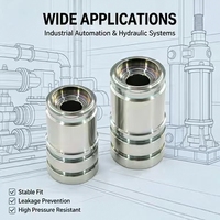 Manchon de raccord rapide hydraulique en acier usiné CNC de précision sur mesure, plaqué zinc, pour machines industrielles