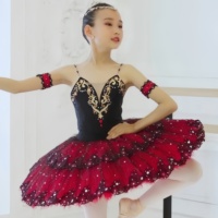 Costume de compétition professionnel en spandex rouge pour la danse classique pour adultes, jupe de lapin, Don Quichotte espagnol