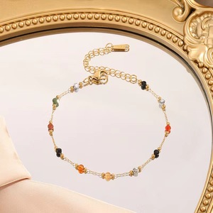 Conjunto de Collar y Pulsera de Piedras Naturales para Mujer, Pulsera de Acero Inoxidable con Cuentas, Conjunto de Collar de Piedras Naturales - Product Image 4