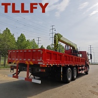 Grue montée sur camion à flèche droite de 3.2 ~ 25 tonnes pour grue forestière agricole de manipulateur avec cabine