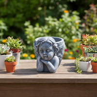 Pots à fleurs en ciment pas chers et jardinières durables pour la décoration extérieure des plantes, des bonsaïs et des succulentes